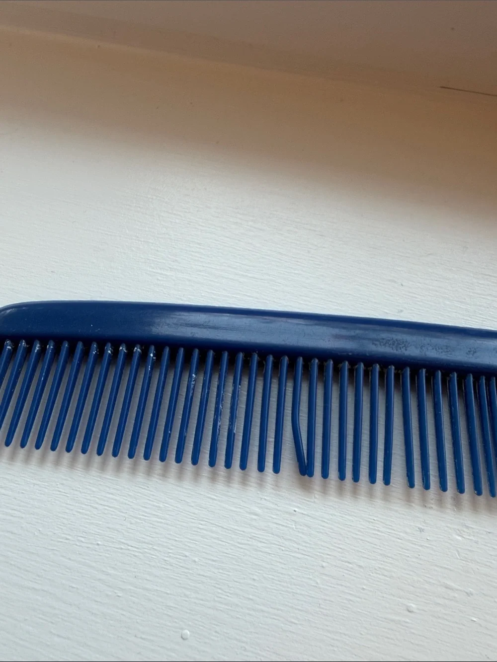 90s - Vintage - Blue Men's Styling Comb - Classic Plastic Hair Brush - Retro